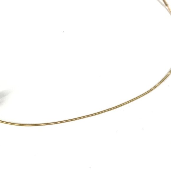 HERMES Accessories Cardue Ash H-cube H logo Necklace Metal White/Gold - Picture 5 of 10